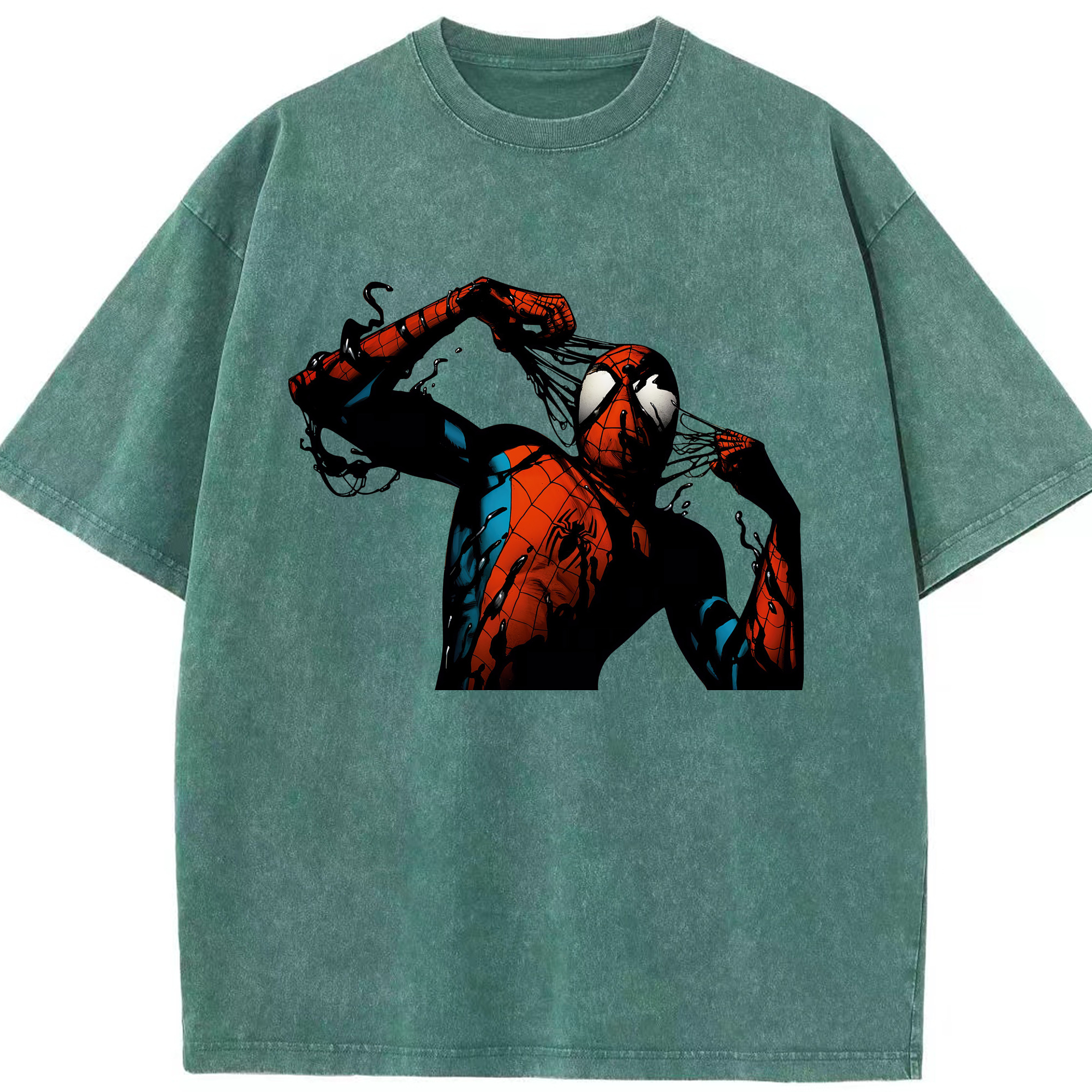 （画像用） Spider Man スパイダーマン 綿100% ヴィンテージ風 半袖Tシャツ（フロントプリント）